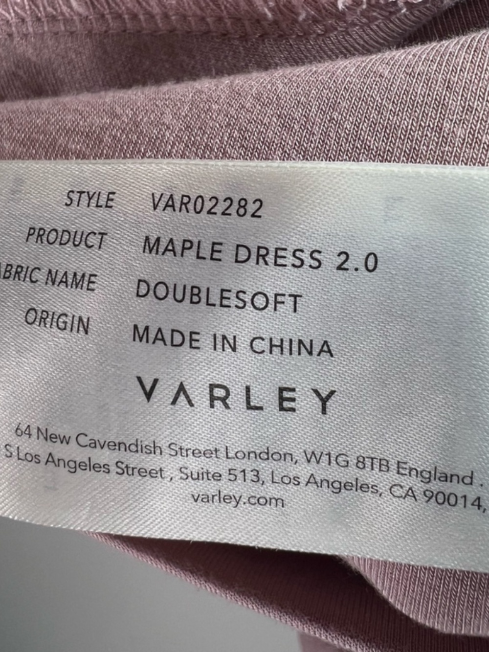 Varley Maple 2.0 Dress Brandy Rose Mini Short Sleeve Stretch Pocket Drawstring M - Picture 14 of 14